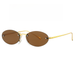 2025 New Fashionable Frameless Oval Sunglasses For Women, European And American Retro Light Colored Sunglasses, Versatile Street Photography_viptrois.com
