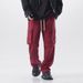 Knitted Men's Casual Cargo Pants Straight Drape Loose Lace-up Men's Sports Trousers_viptrois.com