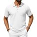 Cross-border Men's Turn-down Collar Buttoned Solid Color Linen Summer Casual Short-sleeve Pocket T-shirt European And_viptrois.com
