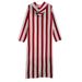 Men's Clothing ethnic style men's clothing 2024 autumn new color matching striped long Muslim robe hoodie_viptrois.com