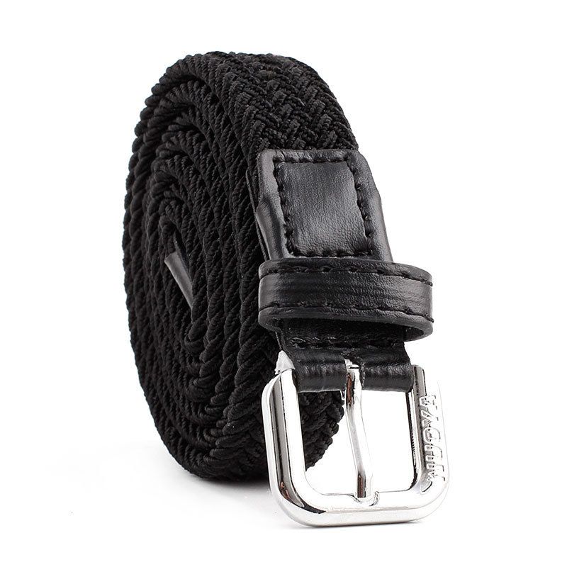 Men's Belts Thin Woven Belt, Elastic Elastic Casual Trouser Belt Student Trendy Parent Child Suit Canvas Belt_viptrois.com