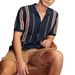Men's Clothing Casual Hollow Knitted Polo Shirt Men's Cardigan_viptrois.com