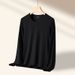 50S Cotton Spring And Autumn 2026 New Men's Long-sleeved T-shirt Bottoming Shirt Thin High-end Versatile Top_viptrois.com