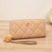 Rose Exquisite Long Wallet New Style Fresh Small Fragrance Style Ladies Large Capacity Coin Purse_viptrois.com