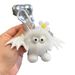 Halloween Bat Plush Keychain - Cute Devil Backpack Charm For Car, Purse, And Keys - Soft Faux Fur Accessory In Black, White, Pink, And Red_viptrois.com
