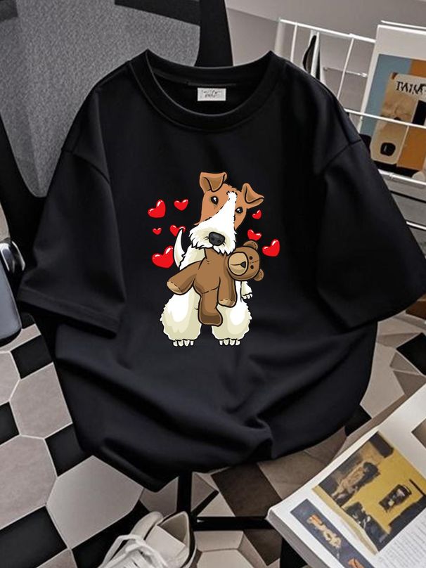 Fox Terrier Wirehaired Dog With Stuffed Animal Baseball Cap Snapback Caps Knitted Hat Stylish Homme Top For Everyday Wear Fashion Slightly Soft_viptrois.com