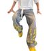 Men's Clothing Jeans Hand Painted Inkjet Printing Fashionable All Match Washed Distressed Straight Pants_viptrois.com