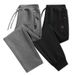 Men's Casual Jogger Pants - Soft Cotton Blend Elastic Waistband Comfortable Straight Leg Sweatpants For Everyday Wear_viptrois.com