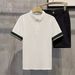 Men's Summer Pique Cotton Polo Shirt Short Sleeve Regular Fit Business Casual T-Shirt In White Black Breathable Spring Autumn Wear_viptrois.com