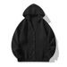 Men's Korean Style Hooded Cardigan – Trendy College Casual Sweater (White/Grey/Black)_viptrois.com