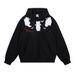 Cartoon Flocked Embroidered Cat Hoodie Casual Loose Men's Vibe Trendy American Pullover Sports Top_viptrois.com