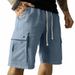 Men's Casual Tactical 5-Point Shorts Style Outdoor Workwear Loose Fit Cotton Linen Bamboo Blend Stretch For Sports_viptrois.com