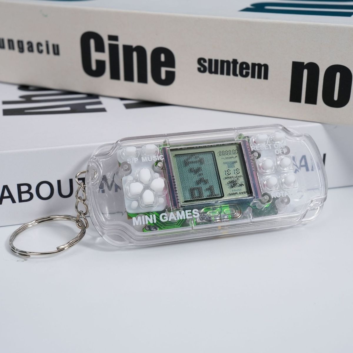 Mini Tetris Handheld Game Console Children's Cute Toy Gift Keychain Pendant_viptrois.com