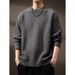 Loom Italian Heavy Vintage Lazy Pineapple Pattern Sweater For Men, Autumn And Winter American Style Thickened Round Neck_viptrois.com