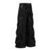 Heavy-duty Pleated Design Tie-dye Jeans For Men Hip-hop Trendy Punk Vintage Washed Loose Wide-leg Pants_viptrois.com