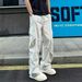 New 2025 Wrinkled Trendy Straight Casual Summer Thin Loose Outdoor Cargo Quick-Dry Long Pants For Men_viptrois.com