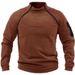 Pure Sweatshirt Autumn Winter Fleece Solid Color Stand Collar Outdoor Warm Plus Size Cross-Border European American Tactical_viptrois.com