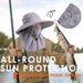 Mens Women Fishing Hat UPF 50+ Wide Brim Sun Hat With Face Cover & Neck Flap_viptrois.com
