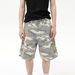 Men's Clothing Camouflage Loose Wide Leg Casual Shorts Versatile Washed Denim Shorts Trend_viptrois.com