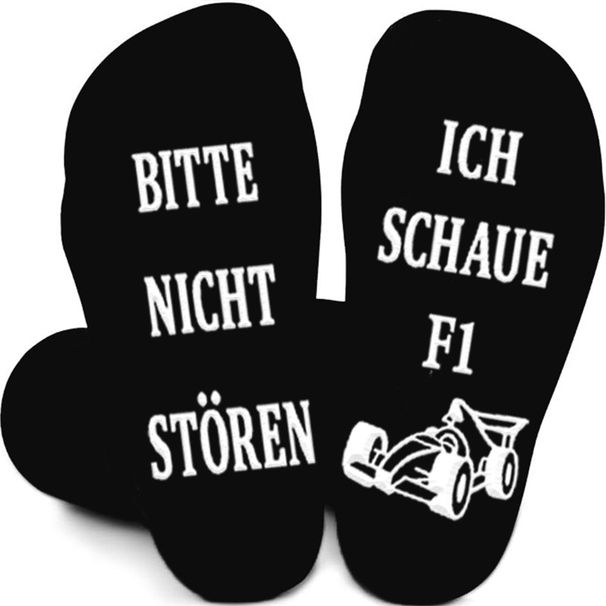 DO NOT DISTURB I'M WATCHING F1 mid tube cotton socks non slip dotted floor_viptrois.com