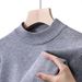 Pure Cross-Border Foreign Trade High-End Men's Sweater Half Turtleneck Long Sleeve Spring Autumn New Casual Versatile Base_viptrois.com