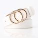 Women's Belts double-ring belt round buckle alloy snap belt student simple trouser belt sweater coat decorative belt_viptrois.com