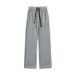 Men's Clothing Textured Ice Silk Pants Thin Casual Trousers Boys Loose Wide Leg Pants_viptrois.com