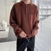 Men's Cable Knit Sweater – Relaxed Fit Crew Neck Pullover With Textured Pattern (M-XXXL) – Breathable Polyester Blend For Casual & Smart Casual Wear_viptrois.com