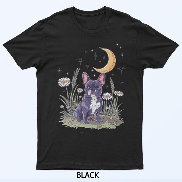 Vintage French Bulldog Floral Flowers Dog Lover Gift Women T-Shirt Mens Womens Tees Top_viptrois.com