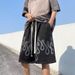 Loose Fitting Five Point Shorts Hip Hop Sporty Style with Flame And Letter Print Casual Elastic Trendy Men's And Women's Bottoms_viptrois.com