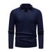 Men’s Half-Zip Stand Collar Sweater – Minimalist Long Sleeve Pullover For Spring, Autumn & Winter, Breathable & Versatile_viptrois.com