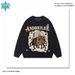 Cartoon Graphic Knit Sweater – Unisex Streetwear Pullover With Playful Print (Black, S-XL)"_viptrois.com