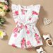 Babies' clothes Girl jumpsuit summer new flower 0-2 years old ruffled tie waist baby jumpsuit trendy style_viptrois.com