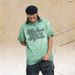 Green Washed T-Shirt 260g American Vintage Style Unique Trendy Print Design_viptrois.com