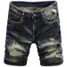 Summer New Denim Shorts For Men, Versatile And Trendy, Distressed Cropped Scraped Casual Pants, Trendy Brand_viptrois.com