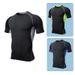 Men's clothing Sports T-shirt Men's running short sleeve fitness tights breathable quick dry moisture wadding sweat pressure_viptrois.com