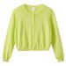 Korean Style Imitation Linen Children's Hollow Sweater Jacket Short Top Summer Sun Protection Air Conditioning Shirt Girls Knitted Cardigan Thin_viptrois.com