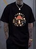 Magic Trippy Mushroom Moon Night Red Aita Mushroom T-Shirt Camping Men Tee Fashion Stylish Breathable Stretched Top For Everyday Wear Unisex_viptrois.com