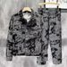 Men's Embroidered Denim Jacket - Vintage Casual Coat With Stylish Design, Comfortable Fit For Everyday Wear_viptrois.com