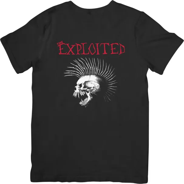 The Exploited 2 Music Unisex Fit For Men & Women Quality Cotton T-Shirt Mens Womens Tees Top Black_viptrois.com
