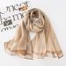 Unisex Mulberry silk striped scarf Women's warm fashion silver silk shawl ethnic style scarf_viptrois.com