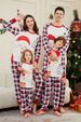 Christmas Santa Fawn alphabet plaid family Christmas print home suit_viptrois.com