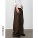 Nirben Men's Basic Style 3D Double Pleated A-Line Loose Fit Commuting Trousers Casual Long Pants for Men_viptrois.com