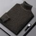 Pure High Collar Thickened Chenille For Men, Autumn And Winter Korean Style Slim Fit Base Solid Color , Men's Knitted_viptrois.com