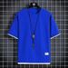 Men's Clothing Waffle Short Sleeved T Shirt Summer Thin Loose Versatile Casual T Shirt Half Sleeved Top_viptrois.com