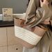 Women's Tote Bags A Large-capacity Straw Bag Made By A Woman In A Hat, A High-end Summer Commuting Bag And A Vacation Tote Bag_viptrois.com