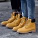 Men's & Women's Genuine Leather Martin Boots - Unisex Winter Snow Boots With Faux Fur Lining, Waterproof & Breathable For Outdoor Adventures_viptrois.com
