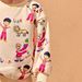 Mother & Kids INS Girls Round Neck Long Sleeved Suit Graffiti Print Pattern Children's Round Neck Long Sleeved Sweatshirt & Trousers_viptrois.com