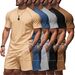 Men's Quick-Dry Sportswear Set - Breathable Short Sleeve T-Shirt & Comfortable Shorts For Gym, Running, Casual Wear | Lightweight Polyester_viptrois.com