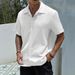 Men's Clothing Summer Short Sleeved Men's Shirt Breathable Lapel Sports Casual Shirt_viptrois.com